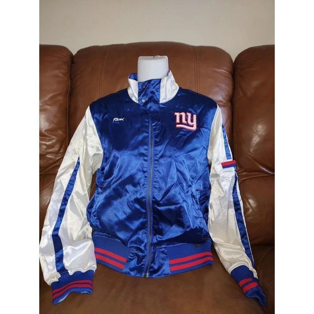 Vintage lot of 3 : Reebok NY Giants Jacket Sz M & WWF Cheetah & NY Sport Gloves